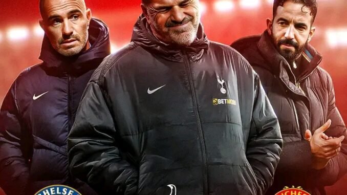 Ange sack:Ange Postecoglou believe his job is more secure than many other top premier league coaches despite 1-0 lose to Manchester city 13th on League table pepe guardiola Chelsea Enzo Maresca Ruben amorin