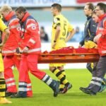 Reus-on-stretcher-at-Dortmund