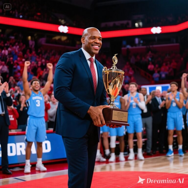 dreamina-2025-09-09-9863-Hubert Davis awards in Unc basketball